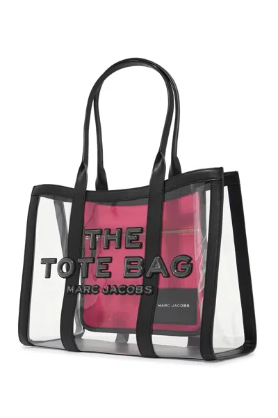 Marc Jacobs The Tote Large Pvc And Leather Tote In Black