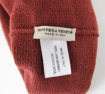 Bottega Veneta New Authentic  Merinos Wool Beanie Hat Dark Red In Dark Red