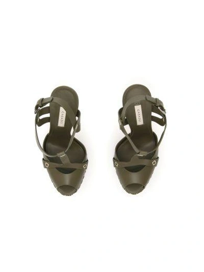 Shop Casadei Ranger Platform Sandals In Giungla|verde