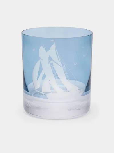 Artel Golden Age Of Yachting Hand-engraved Crystal Double Old Fashioned Tumbler  Abask Luxury Gift