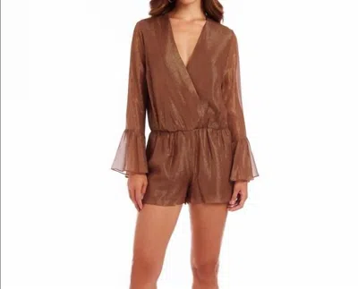 Amanda Uprichard Seraphina Romper In Harvest In Orange