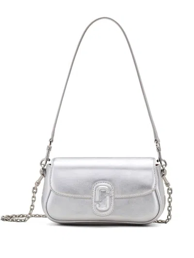 Marc Jacobs The Metallic Leather Clover Shoulder Bag In Silver