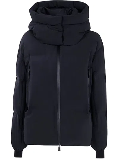 Herno High Neck Down Jacket With Hood Clothing In Black