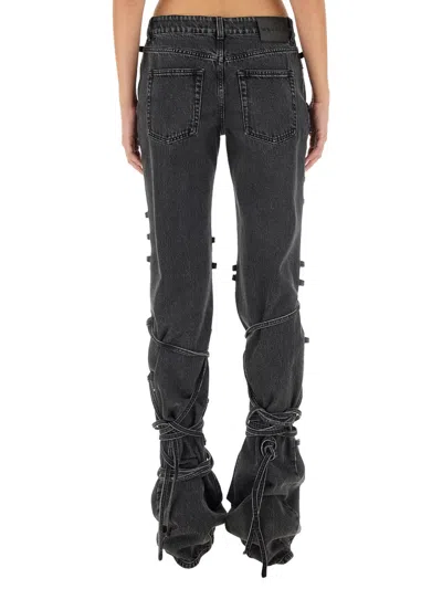Alexander Mcqueen Mcqueen Wrapped Asymmetric Waist Jeans