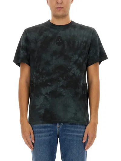 Alexander Mcqueen Skull Embroidered Tie-dye T-shirt