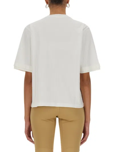 Ambush Solid Color Stoppers Crew-neck T-shirt With Removable Chain In White