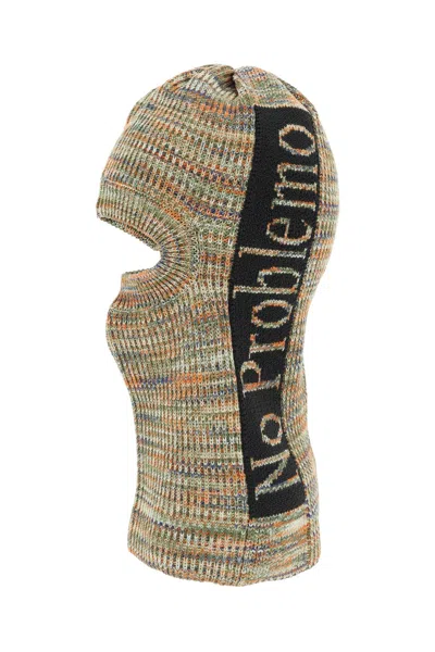 Aries Logo Knit Balaclava Eye Mouth Text