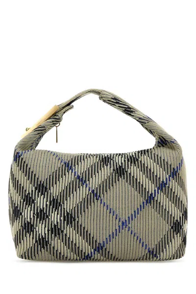 Burberry Women Embroidered Nylon Mini Peg Handbag In Printed
