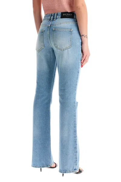 Balmain Flare Mid Rise Jeans With