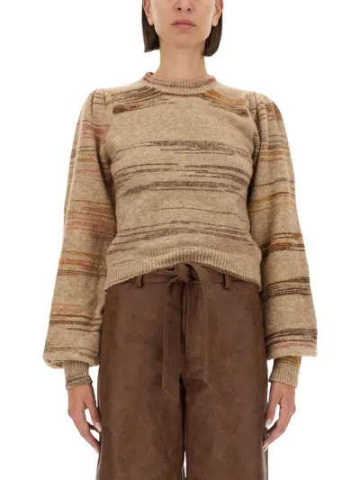 Baum Und Pferdgarten Carmy Cuffed-sleeve Striped Sweater