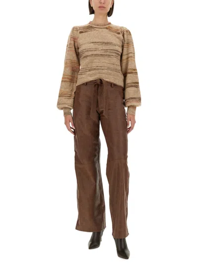 Baum Und Pferdgarten Carmy Cuffed-sleeve Striped Sweater