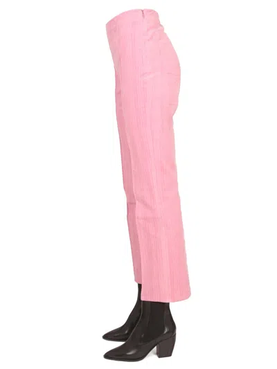 Baum Und Pferdgarten Neah Striped Cotton Straight Trousers In Pink