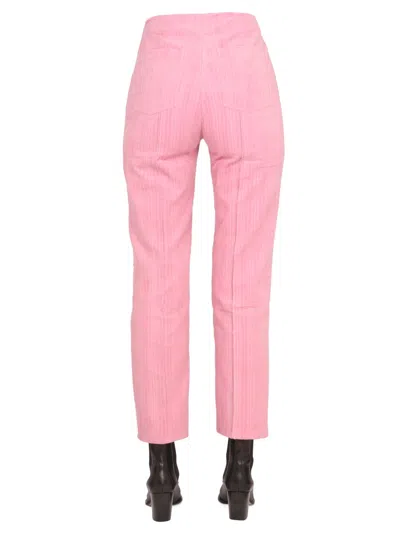 Baum Und Pferdgarten Neah Striped Cotton Straight Trousers In Pink