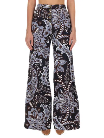 Etro Flared Jeans With Paisley Print