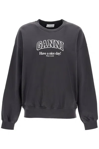 Ganni Cotton Crew-neck Sweatshirt
