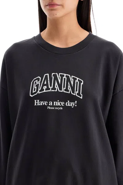 Ganni Cotton Crew-neck Sweatshirt