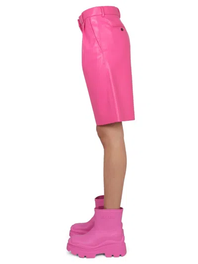 Msgm Faux Leather Bermuda Shorts