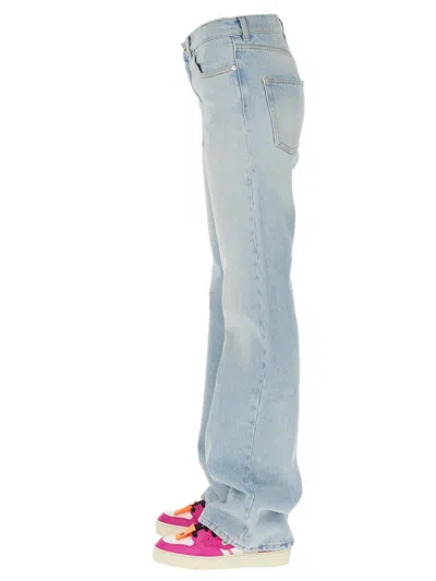 Off-white Chic Beach Baggy Jeans For Women