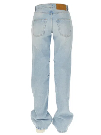 Off-white Chic Beach Baggy Jeans For Women