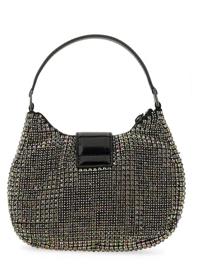 Self-portrait Multi Rhinestone Crescent Micro Bag