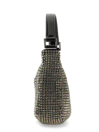 Self-portrait Multi Rhinestone Crescent Micro Bag