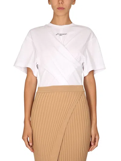Stella Mccartney Twist Logo Printed Crewneck T-shirt