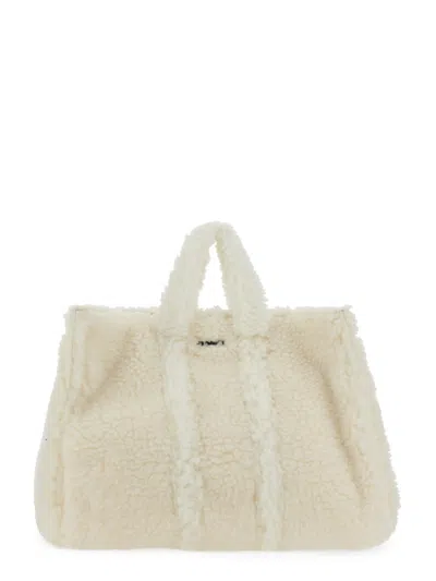 Sunnei Designer Handbags Teddy Fleece Bag