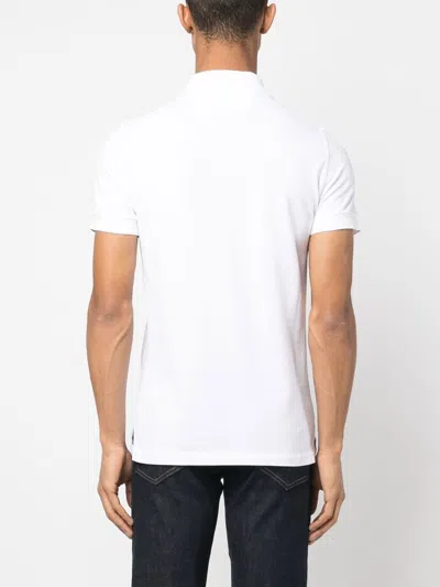 Tom Ford White Polo Shirt With Classic Collar In Cotton Blend Man