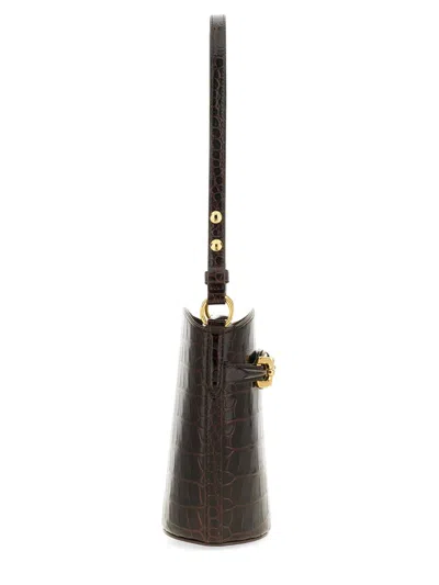 Tom Ford Small Crocodile Bucket Bag With Gold Hardware