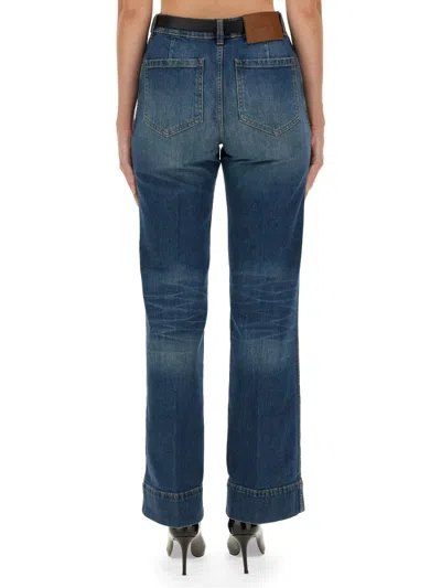 Victoria Beckham Straight Trousers With Belt Loops And Pockets