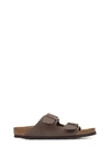 BIRKENSTOCK Brown Nappa Leather Double Bands Sandal With Buckles Closure,ARIZONA