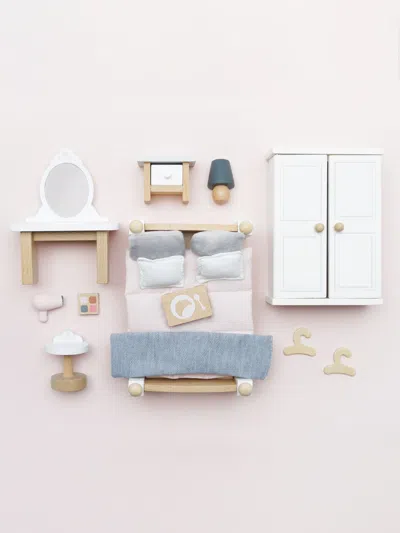 Le Toy Van Wooden Dolls House Bedroom-19 Piece (10.5cm X 5.8cm X 14.8cm) One Size Multicoloured In Multicoloured