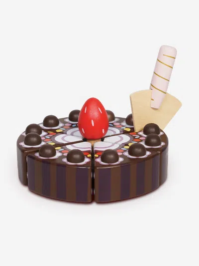 Le Toy Van Chocolate Gateau Sliceable Cake-8 Piece (w:13 X D:13 X H:19cm) One Size Brown By Childspl In Brown