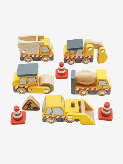 Le Toy Van Construction Toy Cars, Trucks & Diggers-7 Piece (w:8.5 X D:3.2 X H:6.5cm) One Size Yellow In Yellow