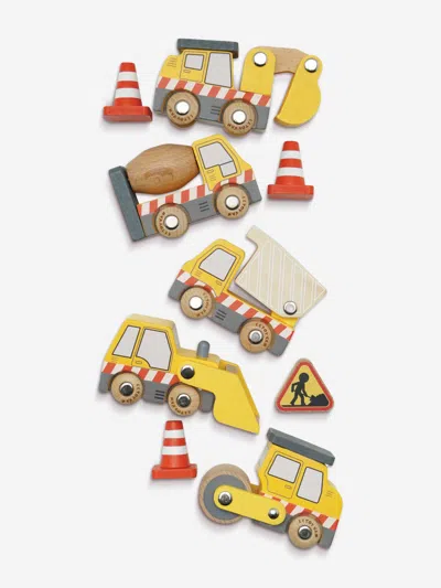 Le Toy Van Construction Toy Cars, Trucks & Diggers-7 Piece (w:8.5 X D:3.2 X H:6.5cm) One Size Yellow In Yellow