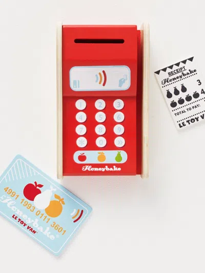 Le Toy Van Wooden Shop Card Machine (w:8cm D:13.4cm H:4cm) One Size Red In Red
