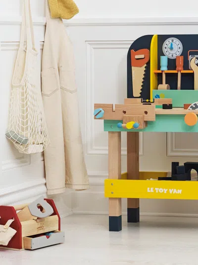 Le Toy Van Tool Box & Wooden Tools-11 Accessories (w:216 D:135 H:155mm) One Size Multicoloured In Multicoloured