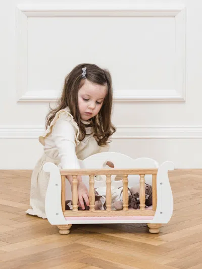 Le Toy Van Dolls Wooden Cot (w:416 D:236 H:243mm) One Size Ivory In Ivory