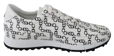 Jimmy Choo Elegant Monochrome Leather Women's Sneakers In Multi