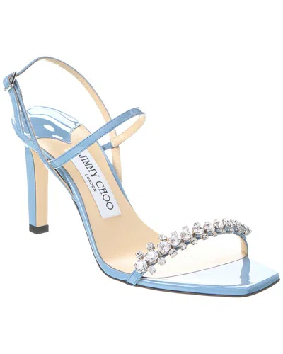 Jimmy Choo Woman Sandals Sky Blue Size 7 Leather In Blue