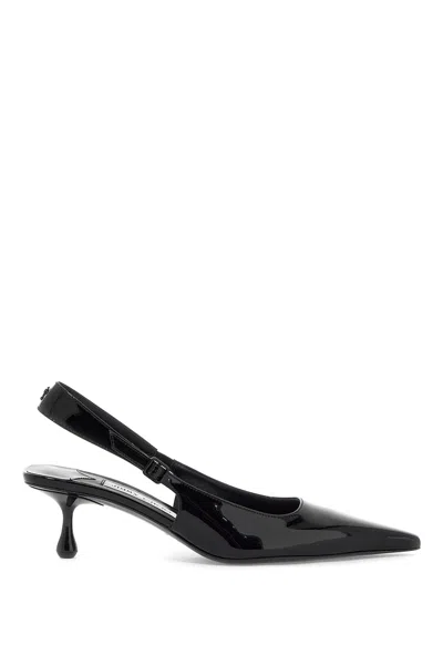 Jimmy Choo Nappa Leather Drop Heel Pumps In Black