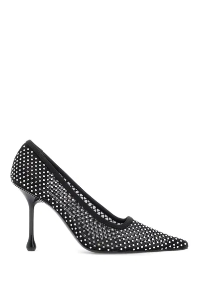 Jimmy Choo Ixia 95 Mesh Dã©colletã© In Black