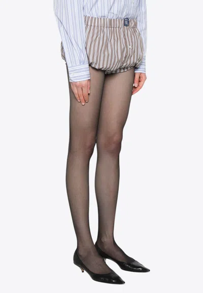 Meryll Rogge Striped Shorts In Brown