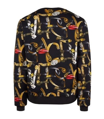 Shop Versace Baroque Belt Sweatshirt