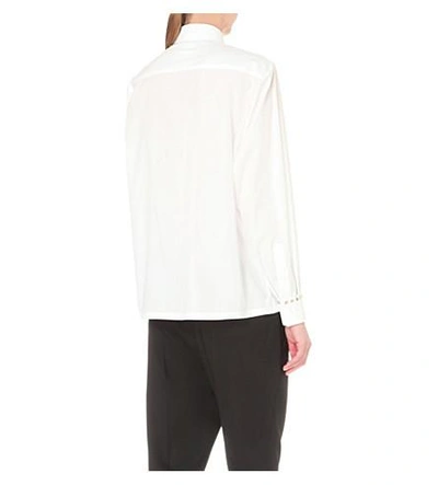 Shop Valentino Rockstud Cotton-poplin Shirt In Wht