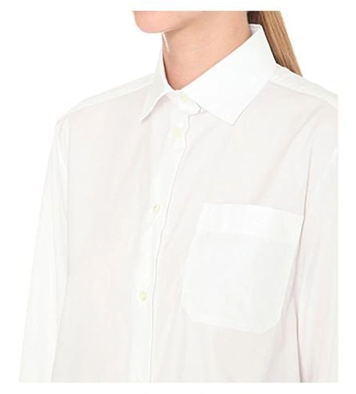 Shop Valentino Rockstud Cotton-poplin Shirt In Wht