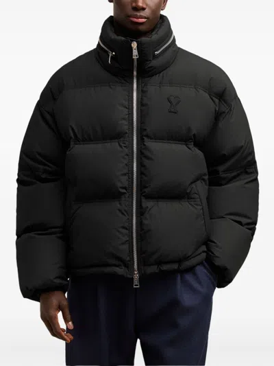 Shop Ami Alexandre Mattiussi Ami Paris Ami De Coeur Nylon Down Jacket