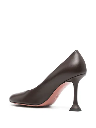 Amina Muaddi 95mm Iris Leather Pumps