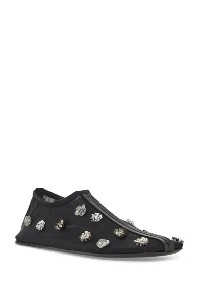 Christopher Esber Frosted Bead-embellished Mesh Flats