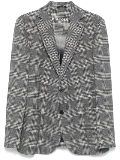 Circolo 1901 Single-breasted Checked Cotton Jacket